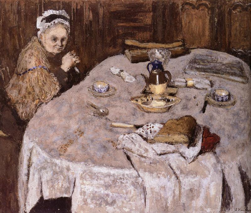 Edouard Vuillard Vial wife's breakfast china oil painting image